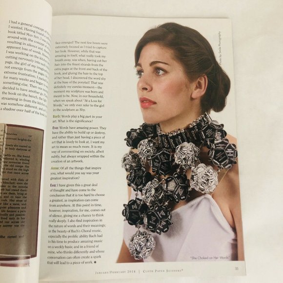 Cloth Paper Scissors Magazine January February 2014 Projects Collage Mixed Media - Picture 4 of 6